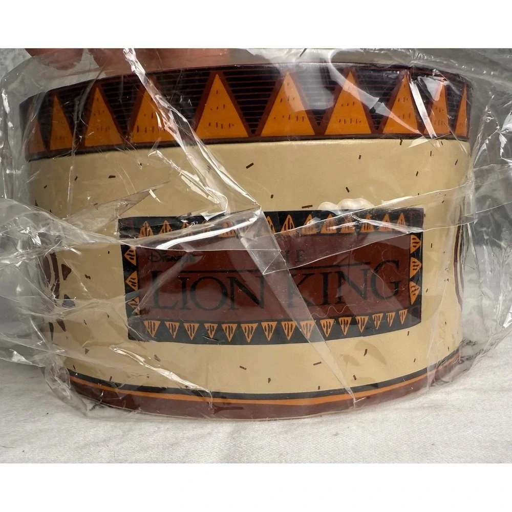 Vintage Y2K Disney The Lion‎ King African Paper Mache Decorator Box NEW